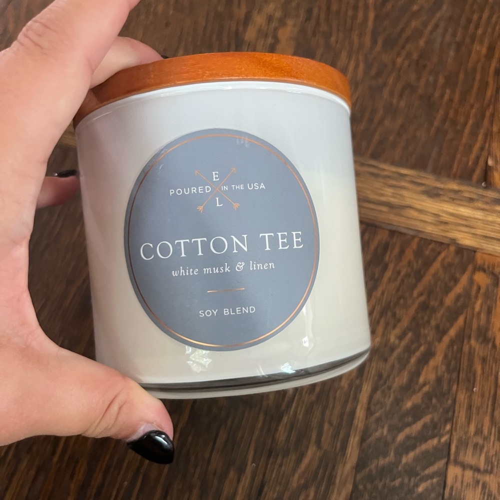 Cotton tee soy blend candle
